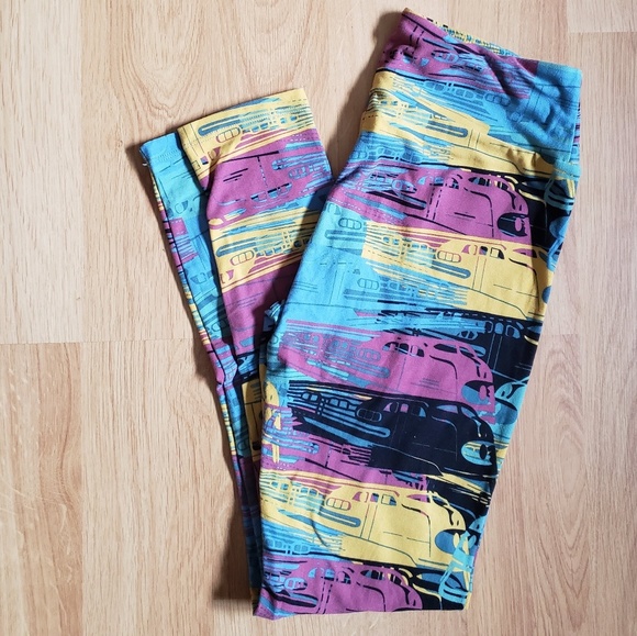LuLaRoe Pants - Lularoe OS leggings Brand new, trains, subway cars LuLaRoe Pants - Lularoe OS leggings Brand new, trains, subway cars